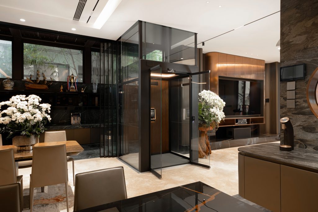 Home-elevator-for-open-kitchen-spaces